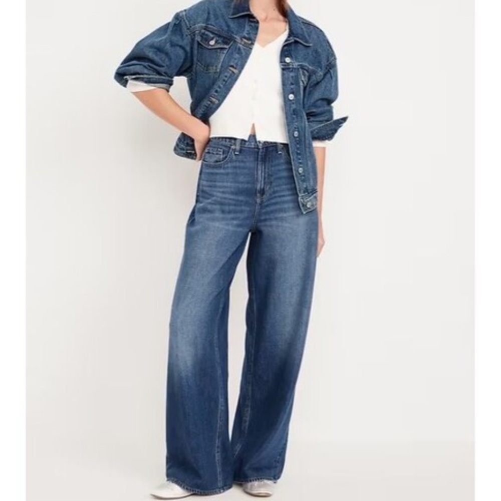 Old Navy Dark Blue Wide-Leg Jeans